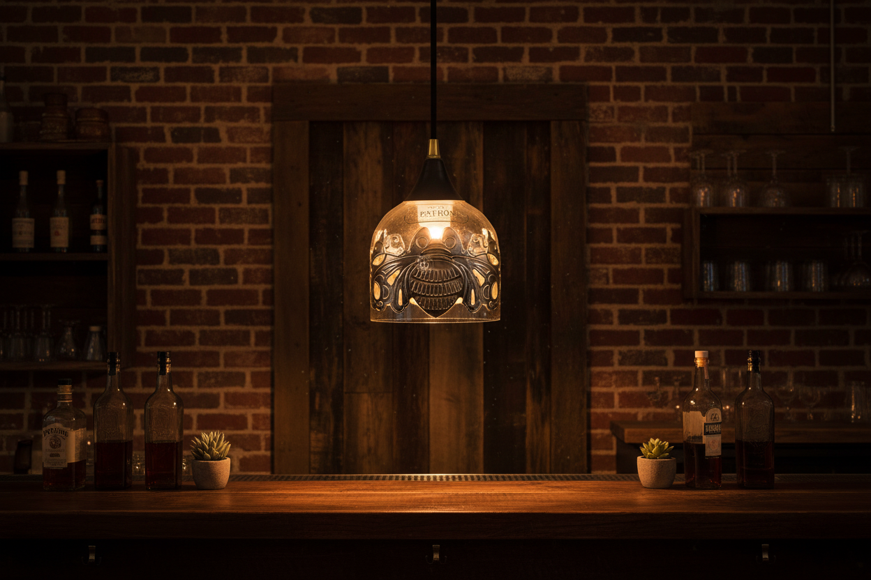 Patron Tequila 2015 Limited Edition Bottle Pendant Light