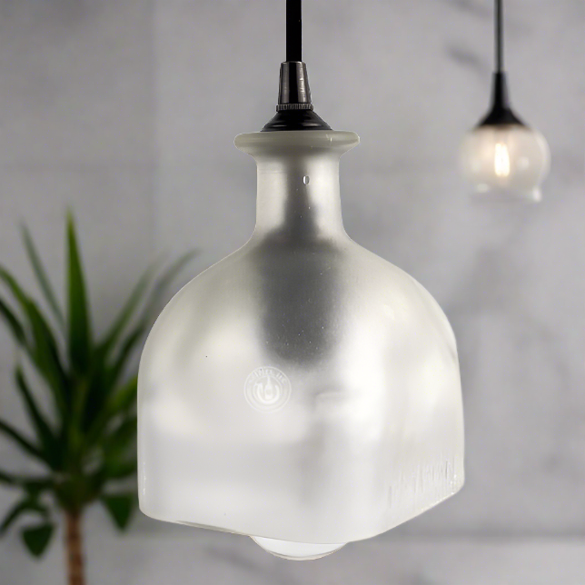 Patron Tequila Bottle Pendant Light - Frosted