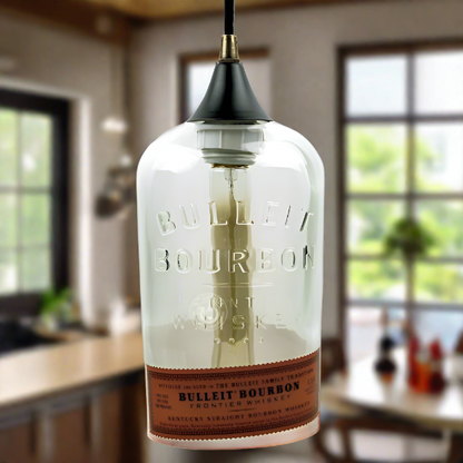 Bulleit Bourbon Whiskey Bottle Pendant Light