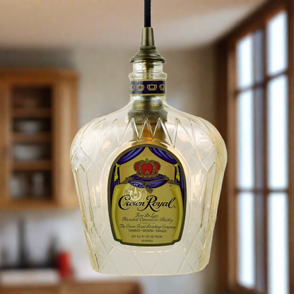 Crown Royal Whisky Bottle Pendant Light