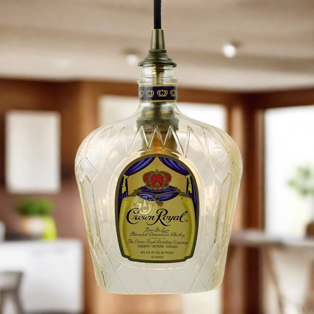 Crown Royal Whisky Bottle Pendant Light