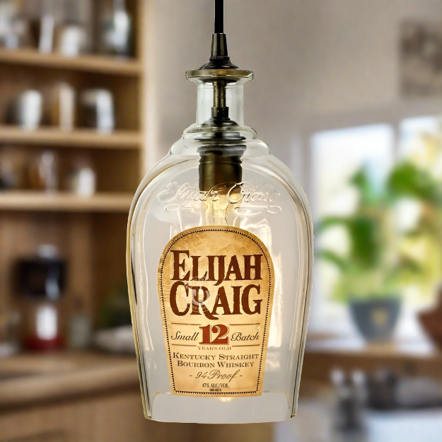 Elijah Craig Whiskey Bottle Pendant Light