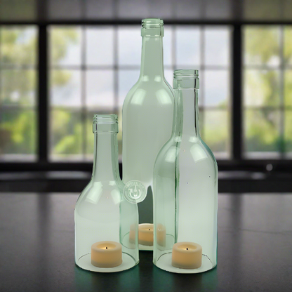 Wine Bottle Candle Cover Set - Bordeaux