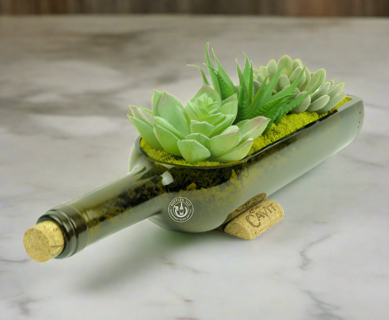 wine glass succulent planter Wine Bottle Planter – Gottles