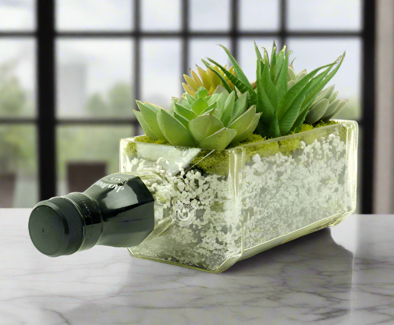glass bottle plant pot Jack Daniel's Whiskey Bottle Planter – Gottles