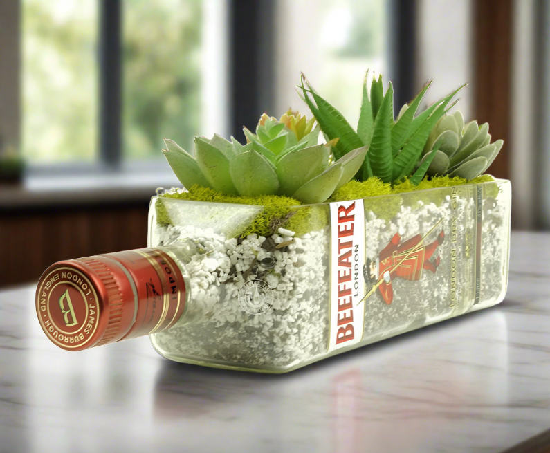 Beefeater Gin Bottle Planter