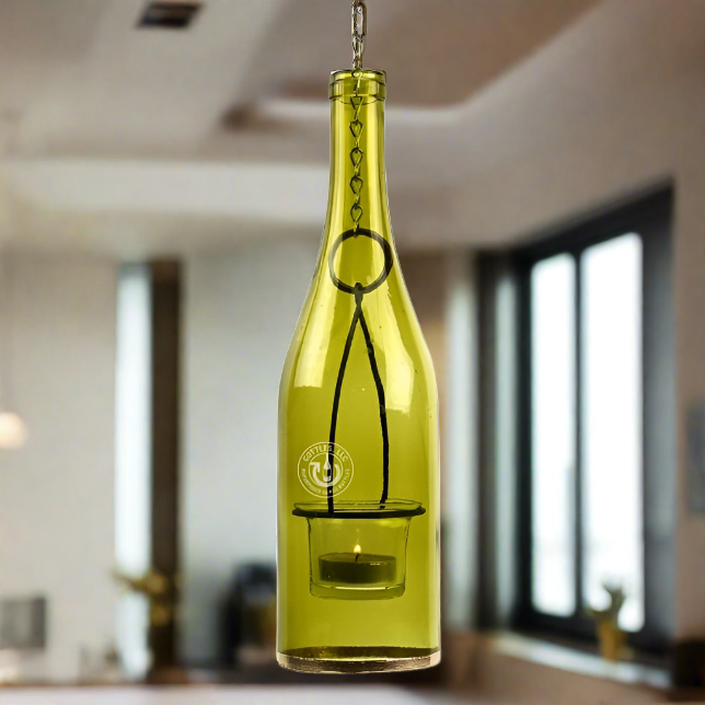 Wine Bottle Hanging Lantern