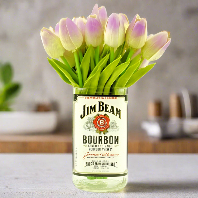Jim Beam Whiskey Bottle Vase