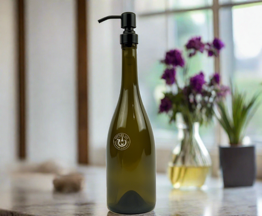 Burgundy Wine Bottle Soap Dispenser