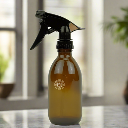 Amber Glass 8oz KSS Spray Bottle - Black