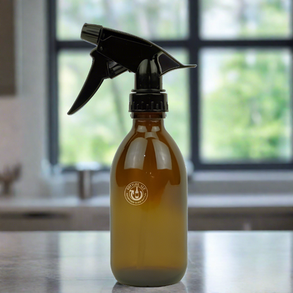 Amber Glass 8oz KSS Spray Bottle - Black