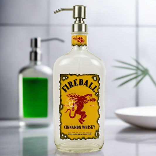 Fireball Cinnamon Whisky Bottle Soap Dispenser