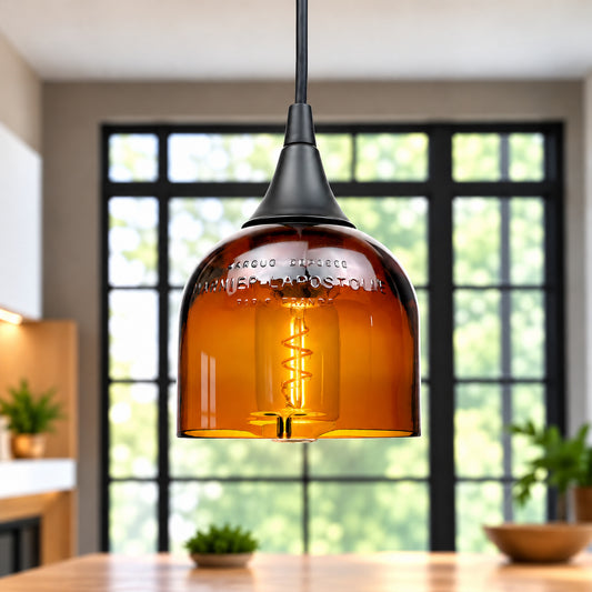 Grand Marnier Liqueur Bottle Pendant Light - Top Cut