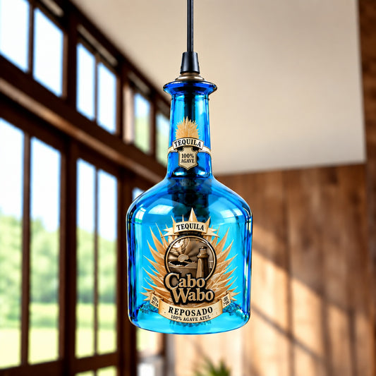 Cabo Wabo Tequila Bottle Pendant Light - Reposado