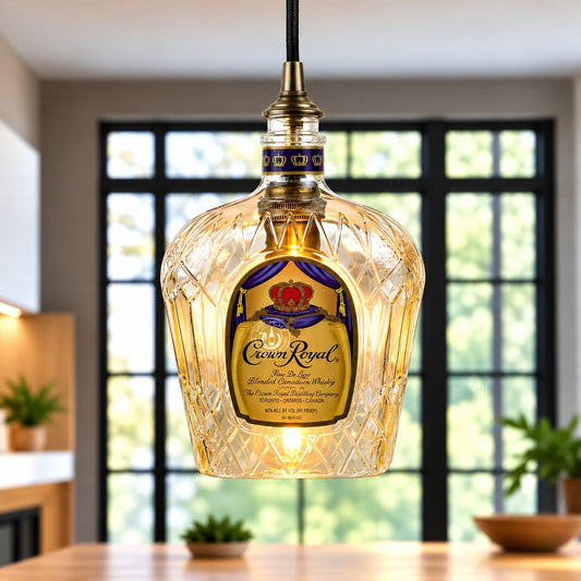 Crown Royal Whisky Bottle Pendant Light