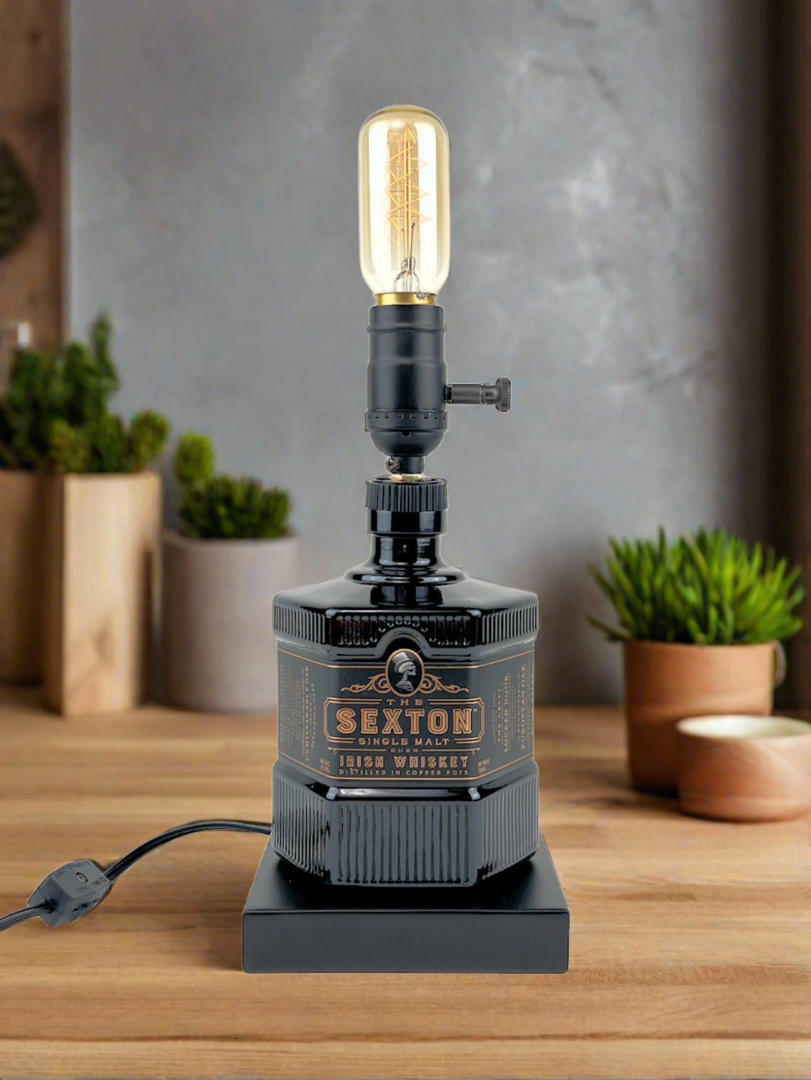 The Sexton Whiskey Bottle Lamp
