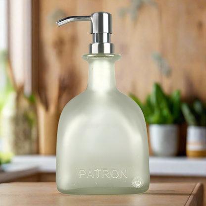 Patron Tequila Bottle Soap Dispenser - Frosted