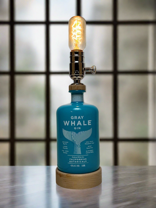 Gray Whale Gin Bottle Lamp