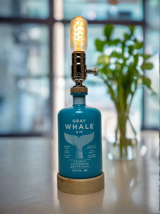 Gray Whale Gin Bottle Lamp
