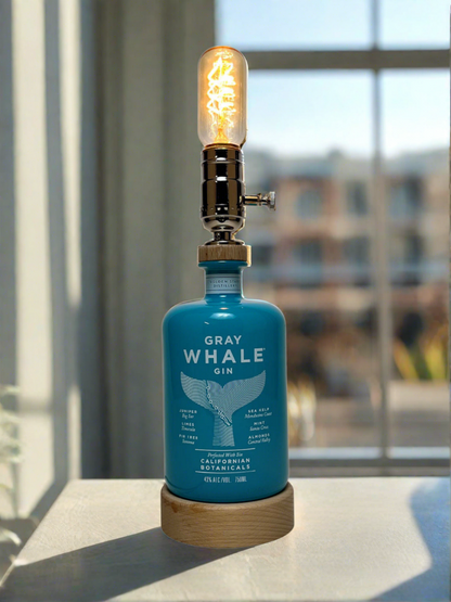 Gray Whale Gin Bottle Lamp