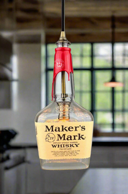 Maker's Mark Whisky 1.75L Bottle Pendant Light