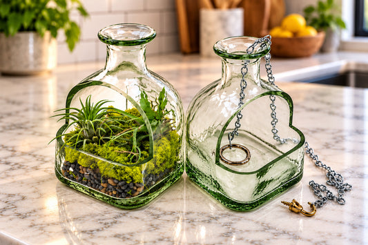 Patron Tequila Bottle Hanging Planter Set