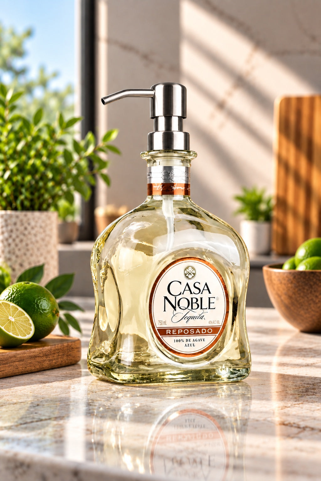 Casa Noble Tequila Bottle Soap Dispenser