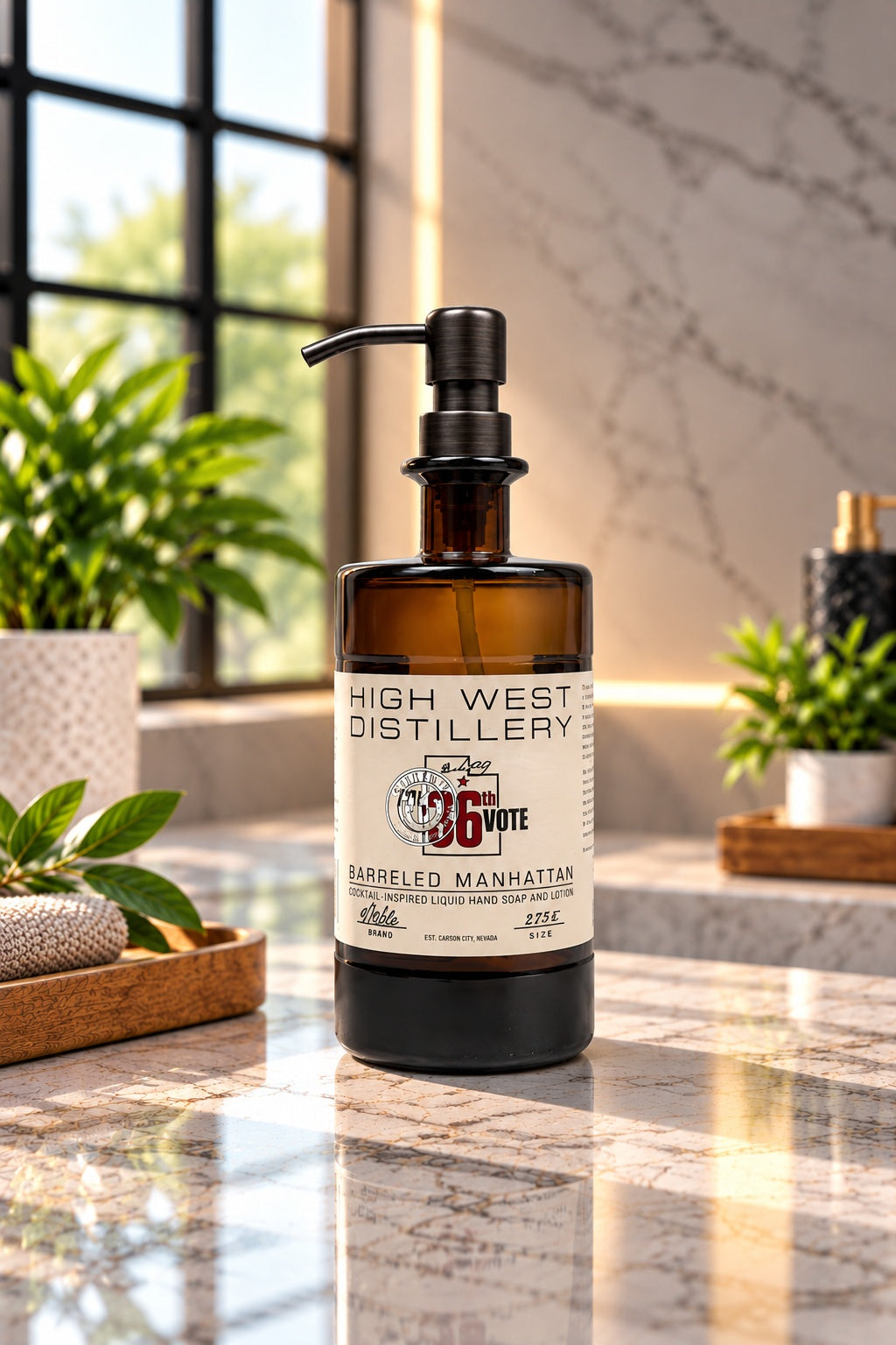 36th Vote Whiskey Bottle Soap Dispenser