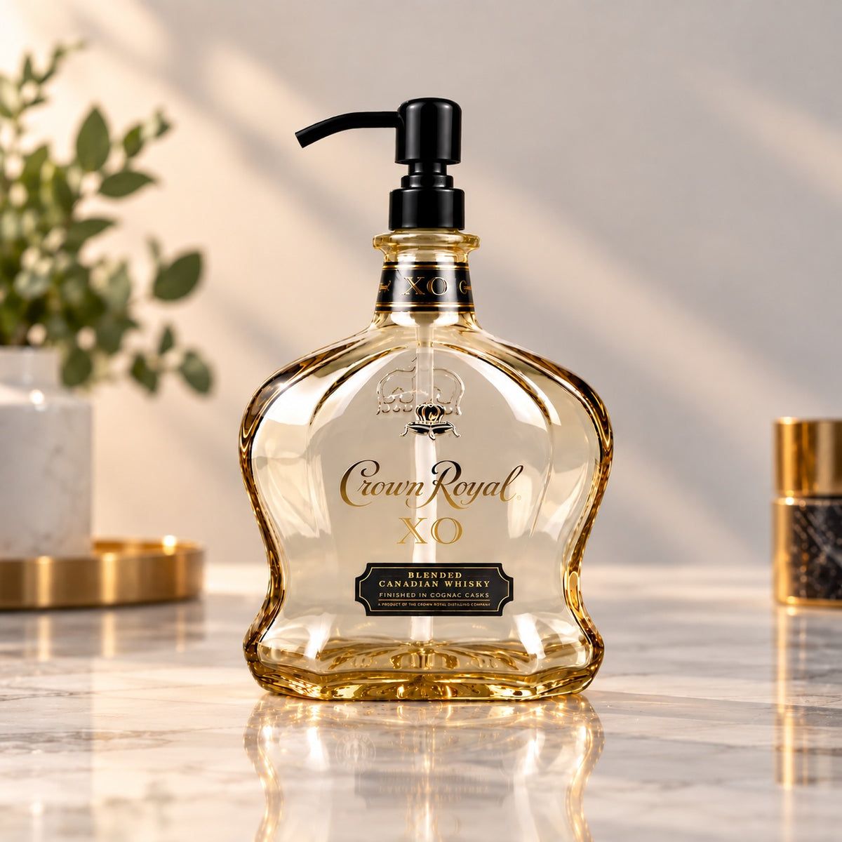 Crown Royal Whisky Bottle Soap Dispenser - XO