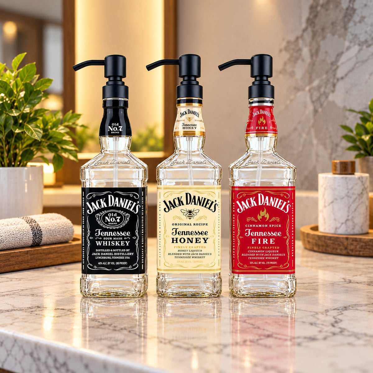 Jack Daniel's Whiskey Bottle Soap Dispenser