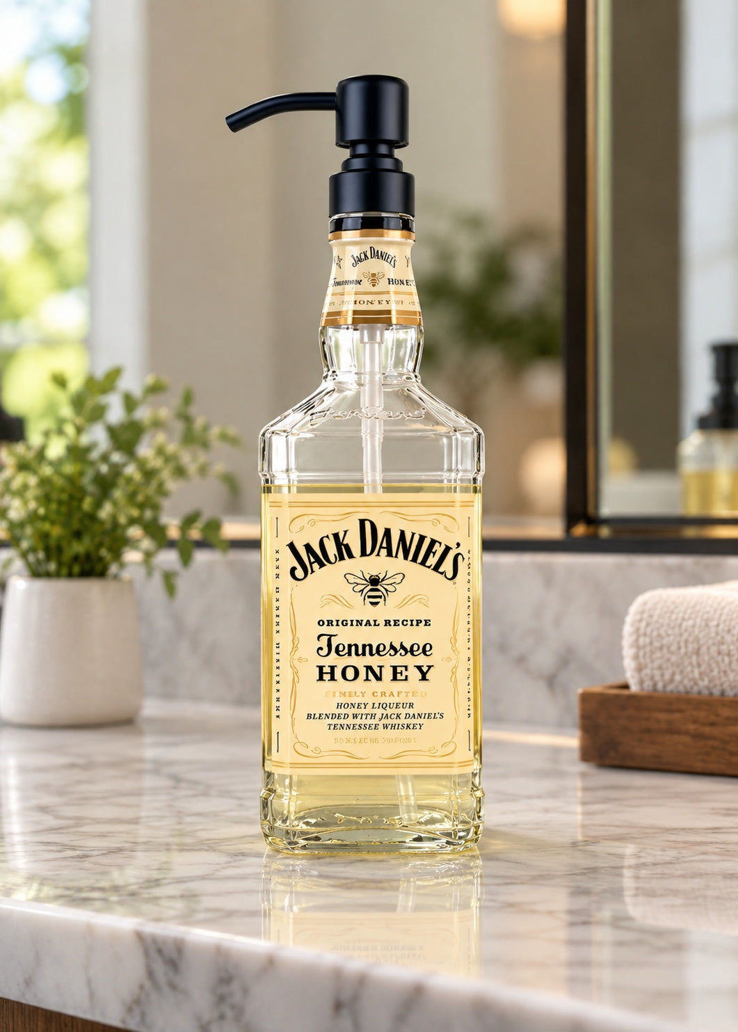 Jack Daniel's Whiskey Bottle Soap Dispenser