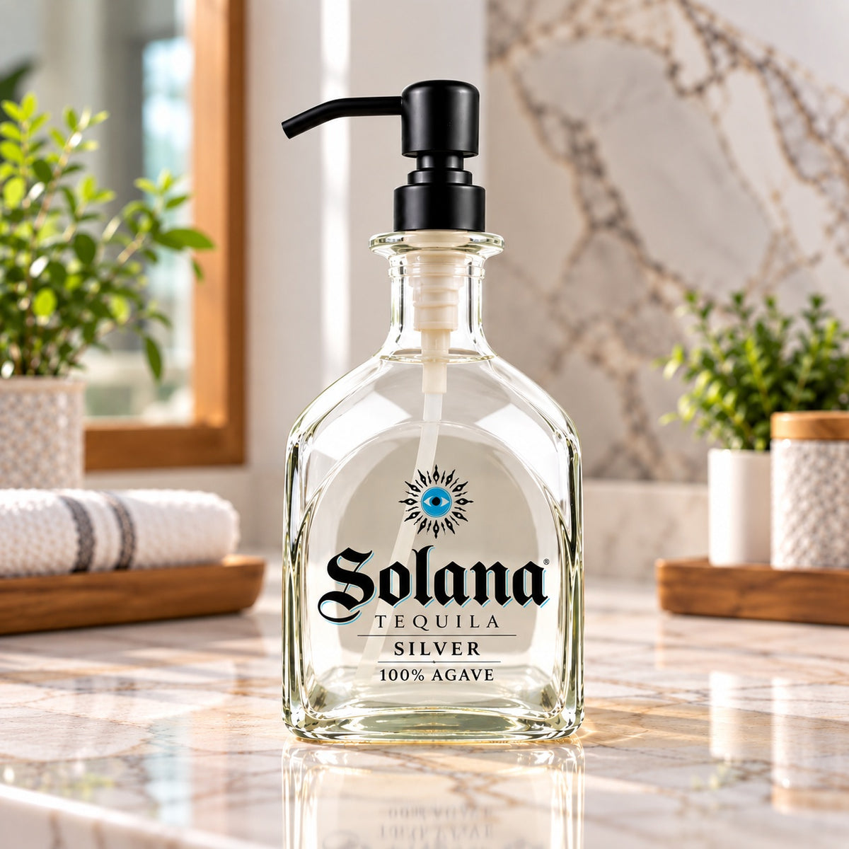 Solana Tequila Bottle Soap Dispenser