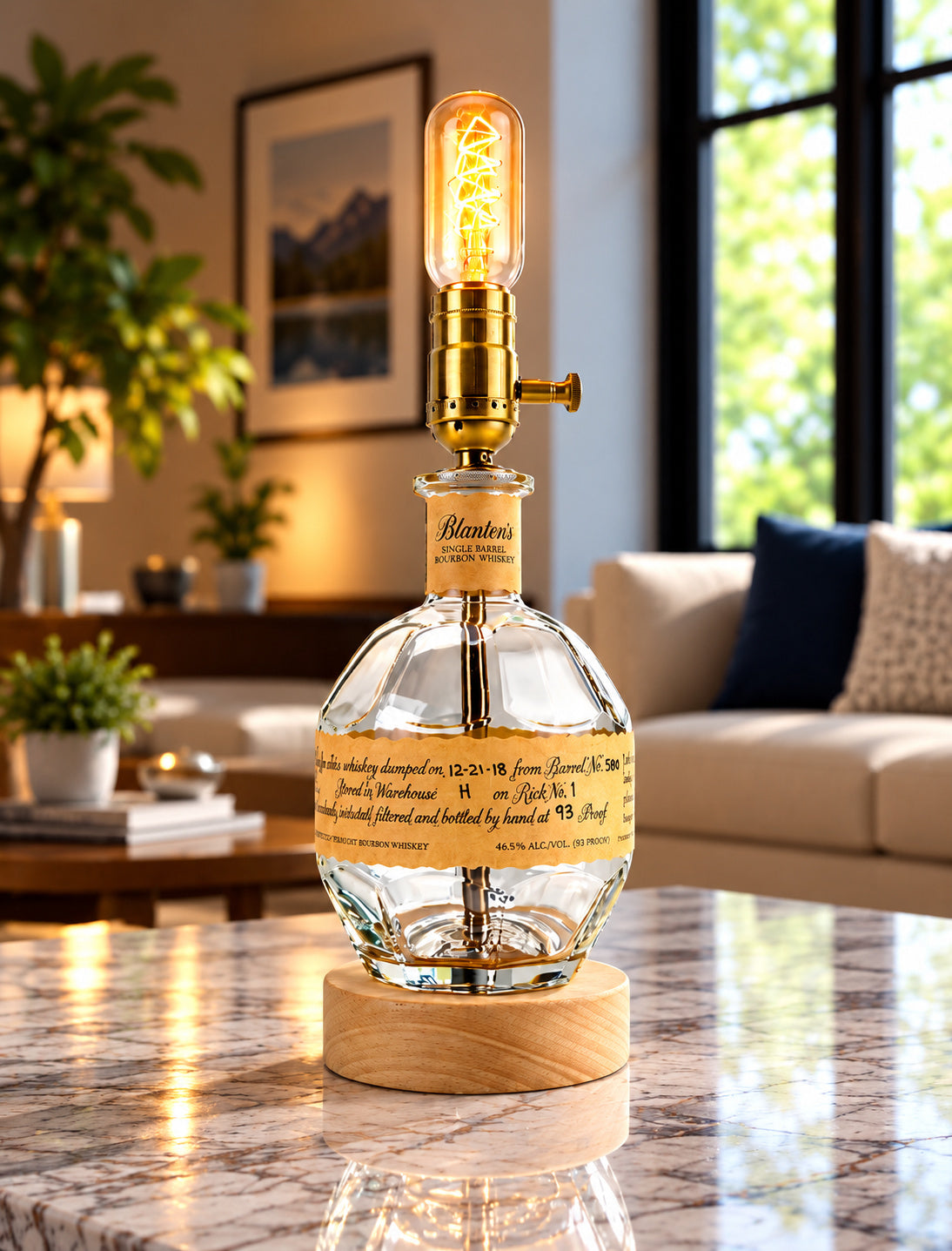 Blanton's Bourbon Whiskey Bottle Lamp