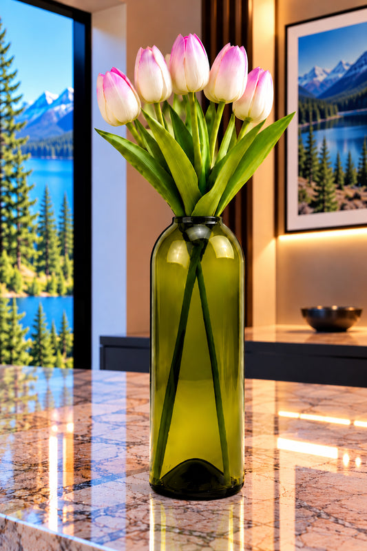 Wine Bottle Pod Vase