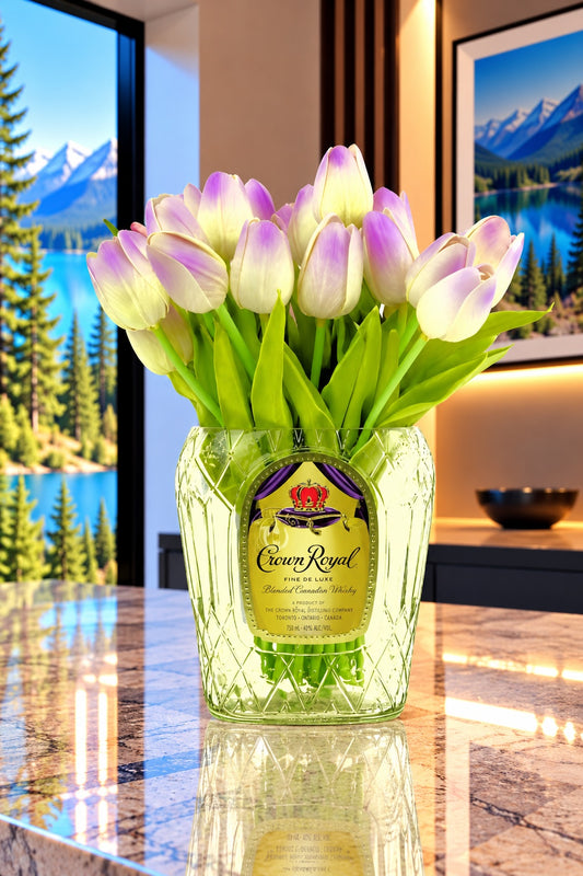 Crown Royal Whisky Bottle Vase
