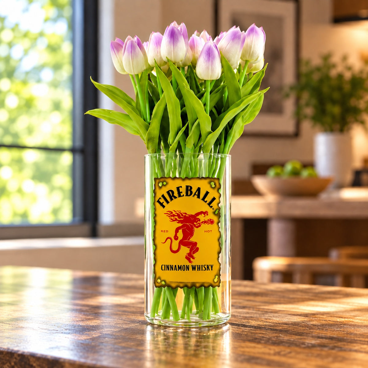 Fireball Cinnamon Whisky Bottle Vase