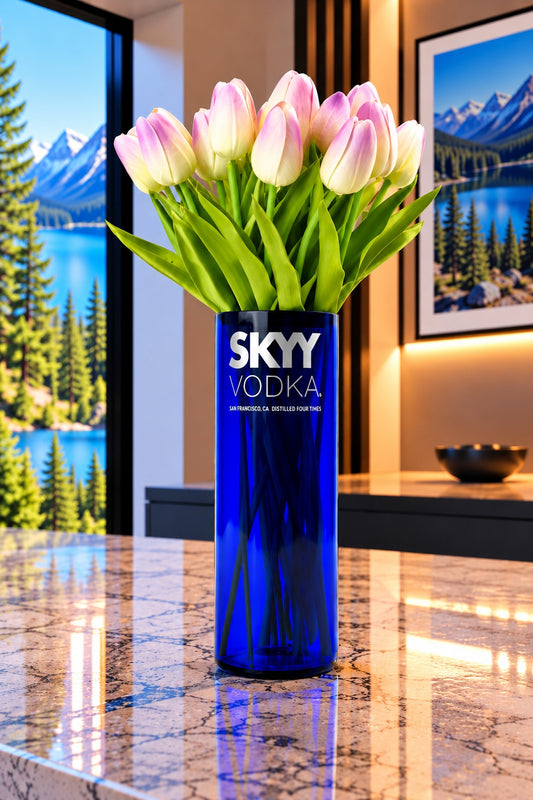 Skyy Vodka Bottle Vase