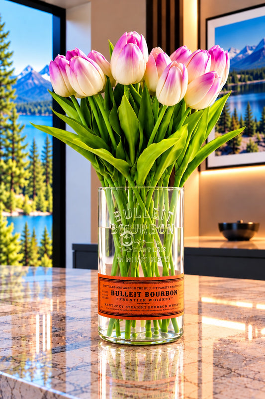 Bulleit Bourbon Whiskey Bottle Vase
