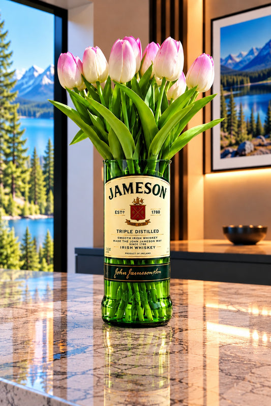 Jameson Irish Whiskey Bottle Vase