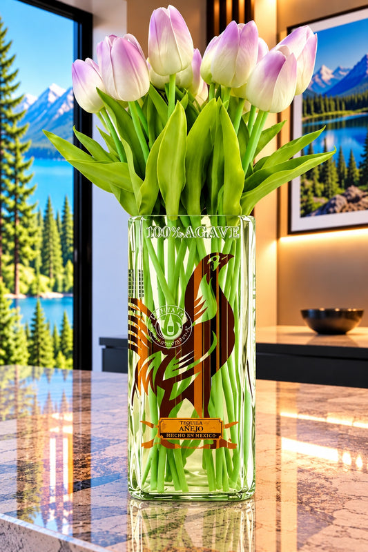 Sauza Tequila Bottle Vase