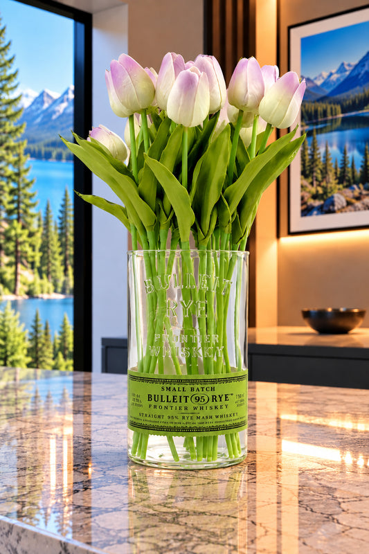 Bulleit Rye Whiskey Bottle Vase