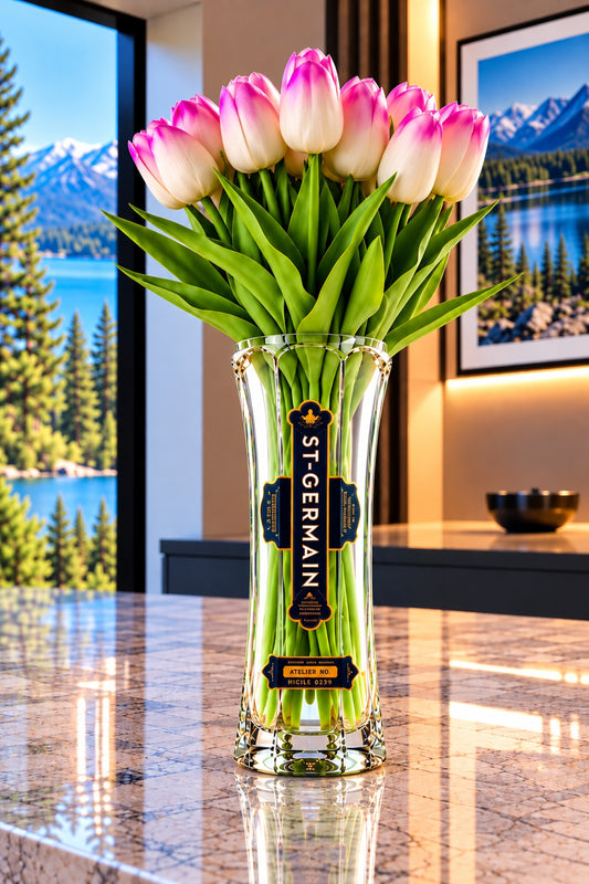 St. Germain Liqueur Bottle Vase