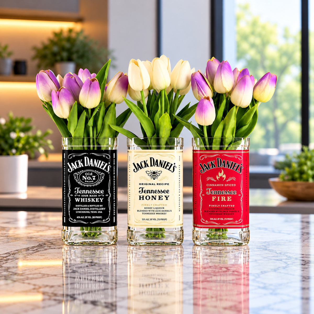 Jack Daniel's Whiskey Bottle Vase