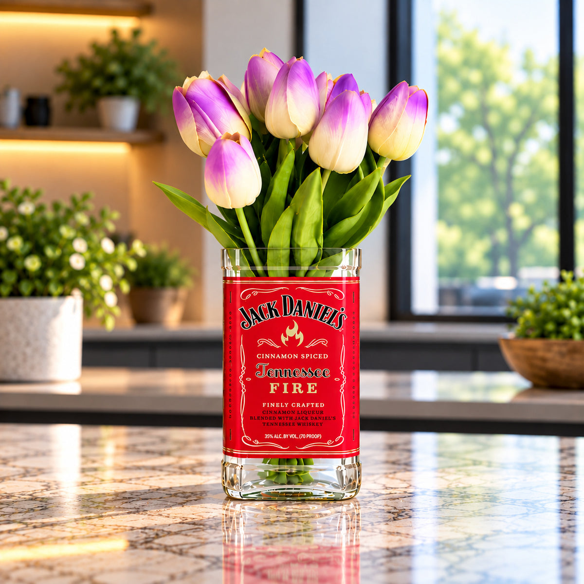 Jack Daniel's Whiskey Bottle Vase