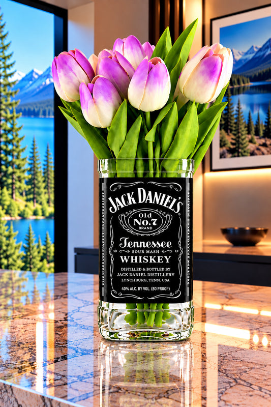 Jack Daniel's Whiskey Bottle Vase