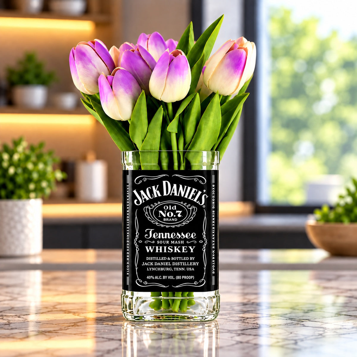 Jack Daniel's Whiskey Bottle Vase