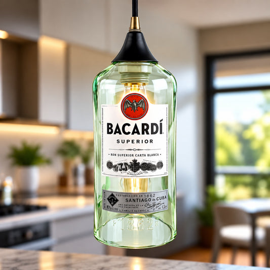 Bacardi Rum Bottle Pendant Light