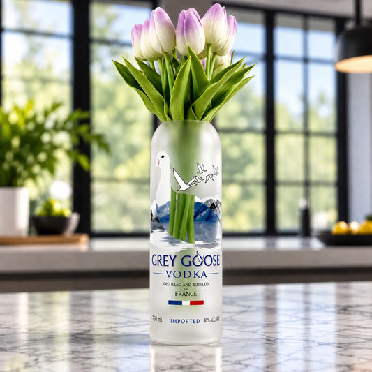 Grey Goose Vodka Bottle Vase