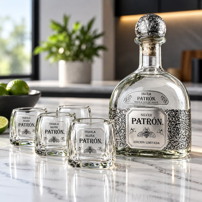 Patron Tequila Bottle Shot Glass