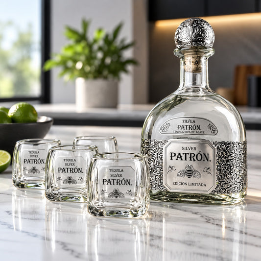 Patron Tequila Bottle Shot Glass